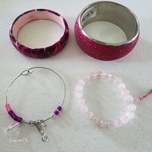 Pink and Purple Bracelet Lot